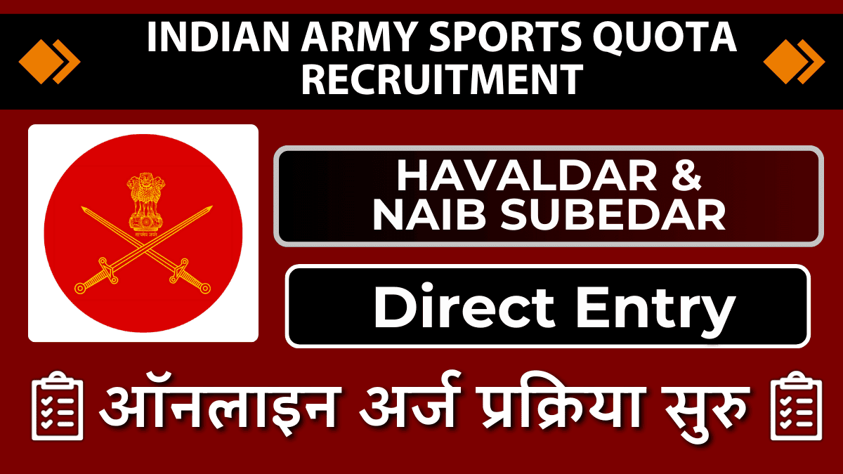 Indian Army Sports Quota Bharti 2024: खेळाडूंसाठी सुवर्णसंधी
